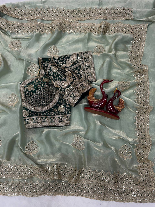 Soft Frendy Satin Fabric Saree