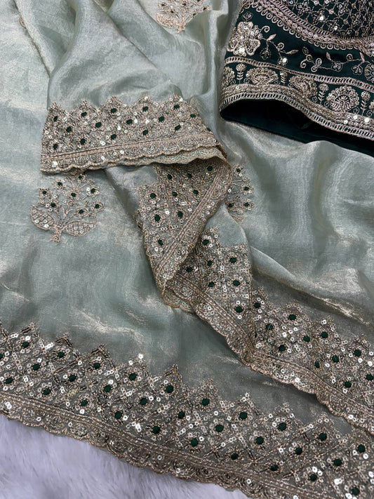 Soft Frendy Satin Fabric Saree