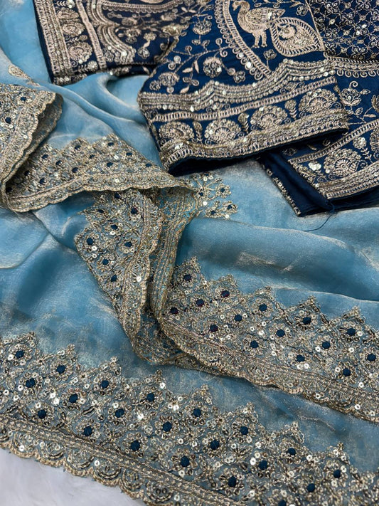 Soft Frendy Satin Fabric Saree