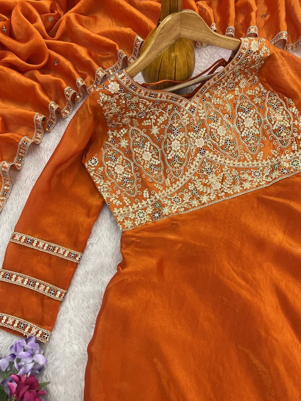 New Ready-made Collection With Fandy Silk Gown
