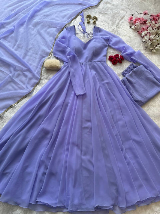 Georgette Anarkali suit with huge 8 mtr flair