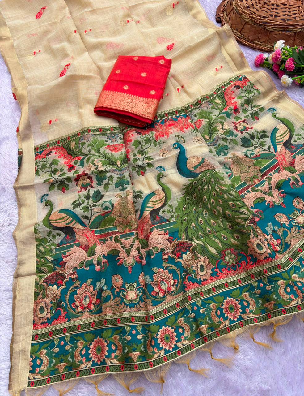 PURE JAMDANI SILK SAREE