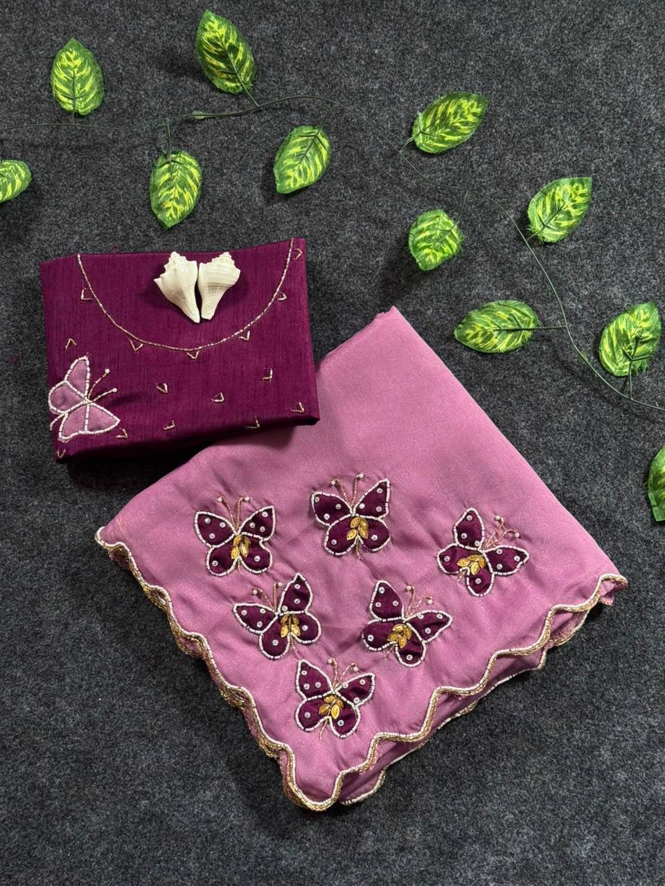 MOST VIREL INSTAGRAM HIT BUTTERFLY HANDWORK SAREE