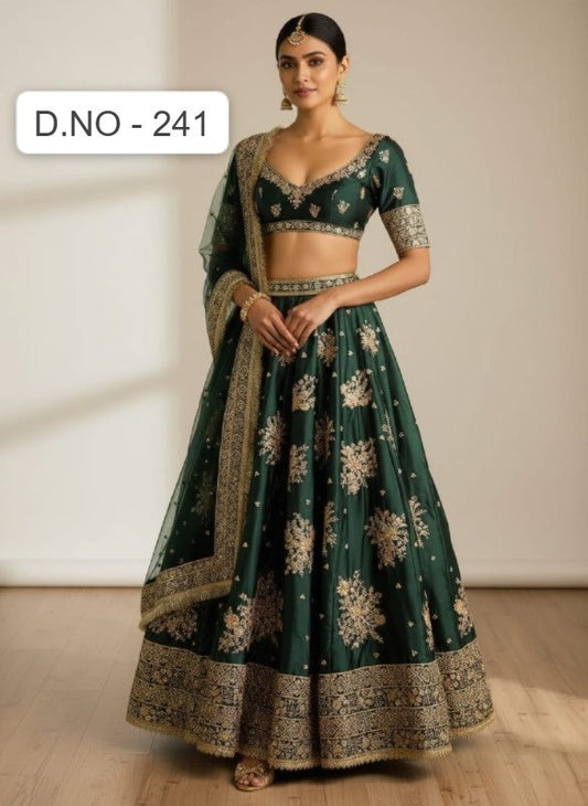 Premium French Crepe Rich Zari Sequence Lehenga Choli