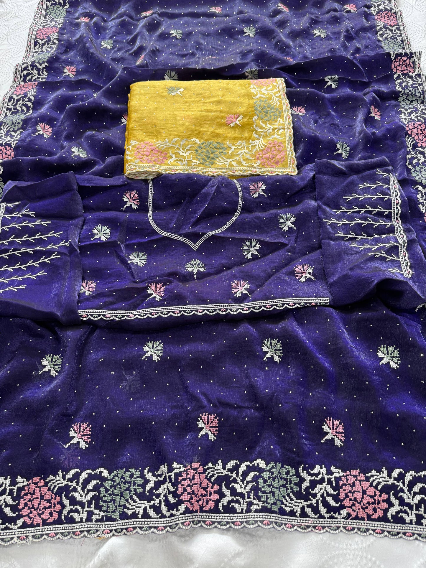 Party Wear Soft Fendy Chiffon Silk Saree