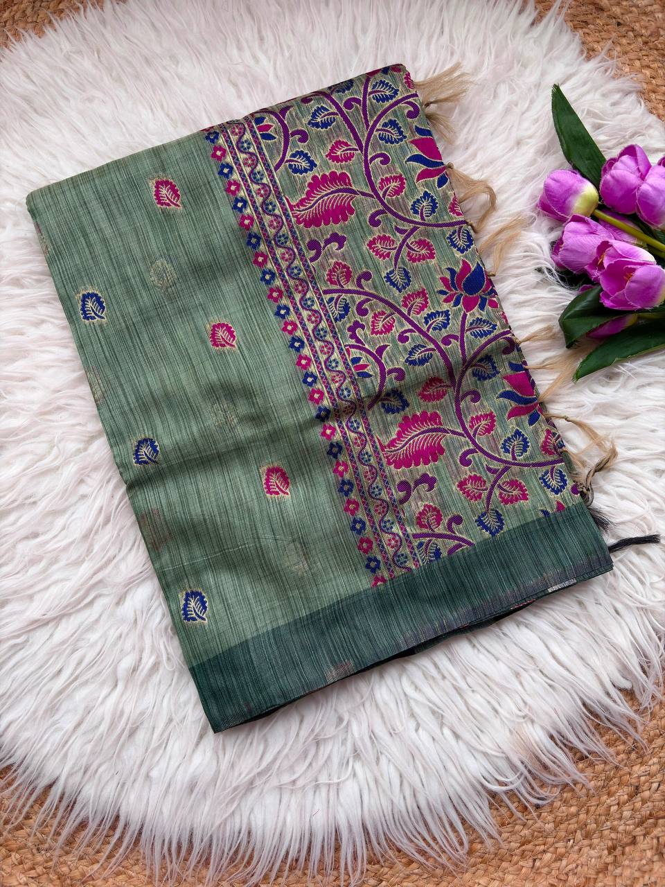 PURE JAMDANI SILK SAREE