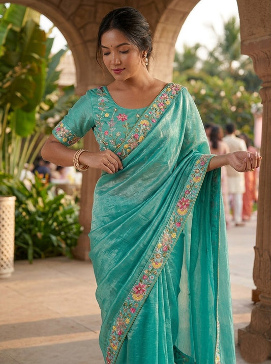 Party Wear Fendy Chiffon Saree