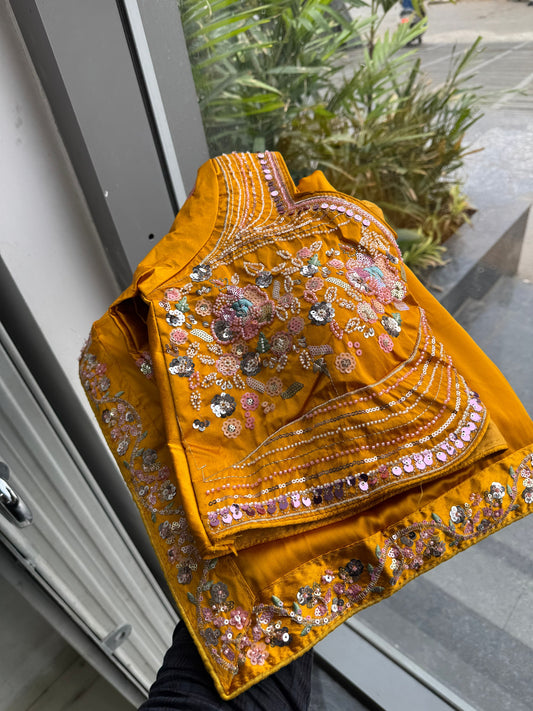 Party Wear Malay Satin Silk Saree