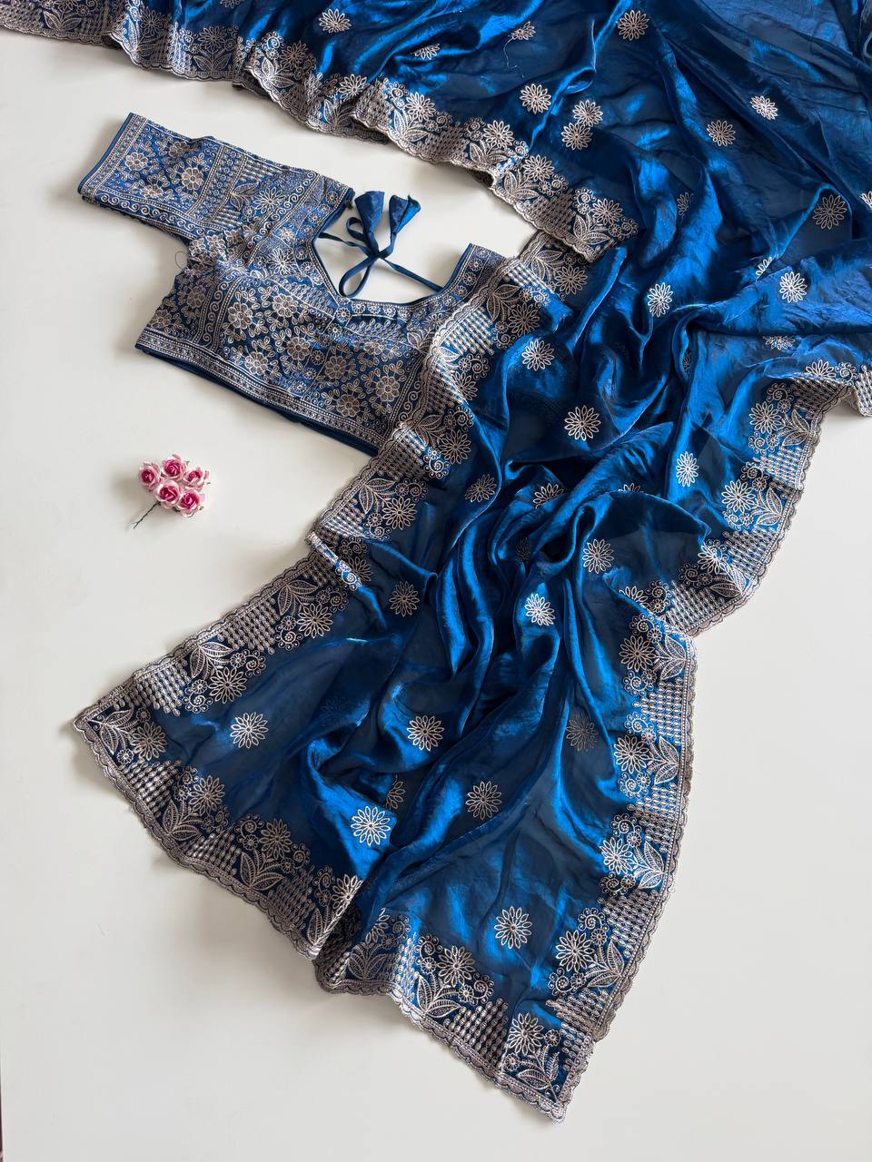Pure soft Fandy sattin silk saree