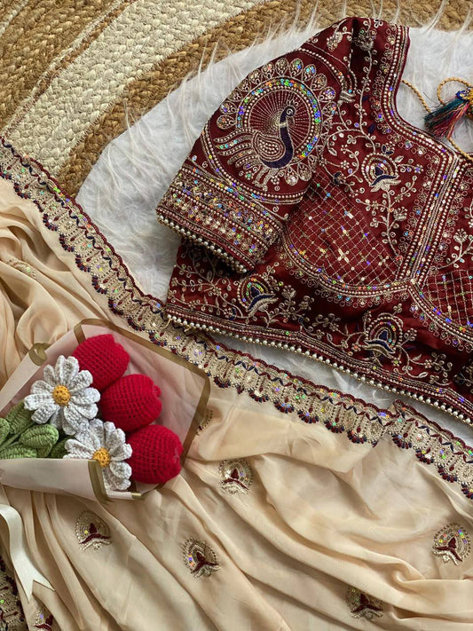Soft Two Tone Rangoli Silk Saree