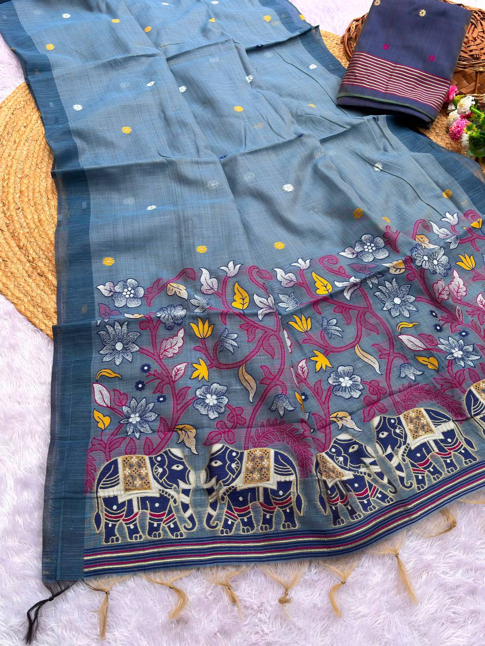 PURE JAMDANI SILK SAREE