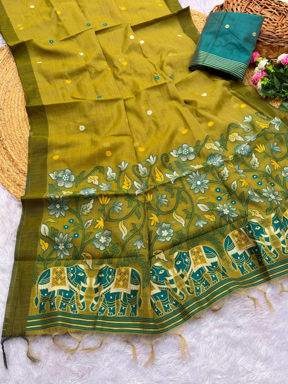 PURE JAMDANI SILK SAREE