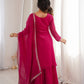 HEAVY PURE SOFT CRUNCHY SILK FABRIC WITH FANCY EMBROIDERY SEQUENCE SUIT