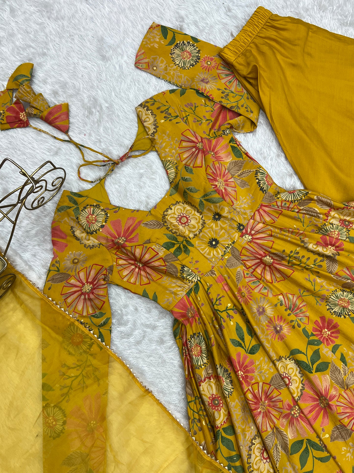 PURE SOFT ROMANSILK CHANDERI DISCHARGE PRINT FABRIC