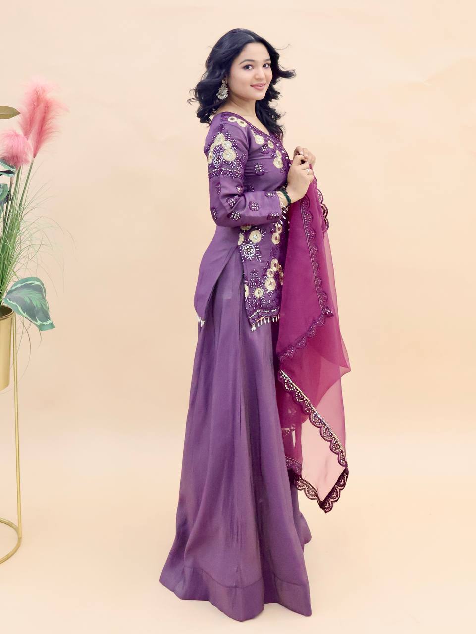 VÊTEMENTS DE COURSE TENDANCE HAUT EN FAUSSE GEORGETTE BRODERIE EN FIL DE COTON