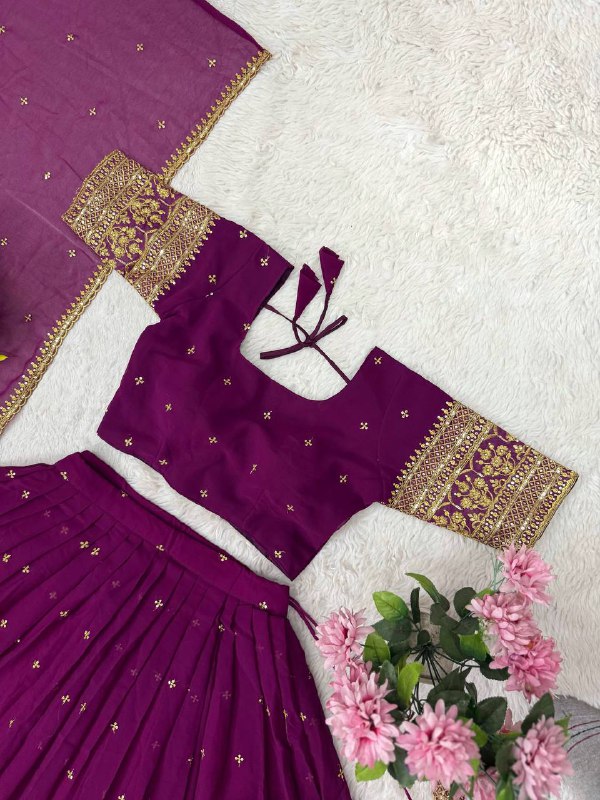 New Launching Our Most Trending Stitched Faux Georgette Lehenga choli