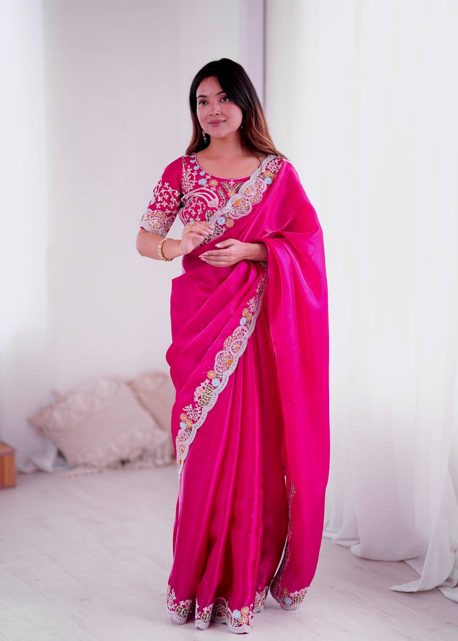 Premium With Heavy Embroidery Saree