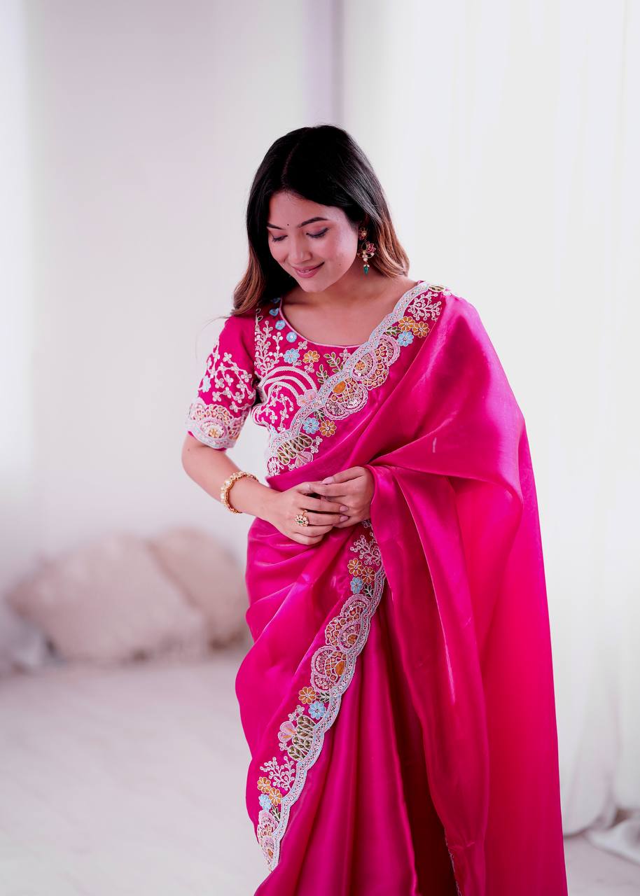 Premium With Heavy Embroidery Saree
