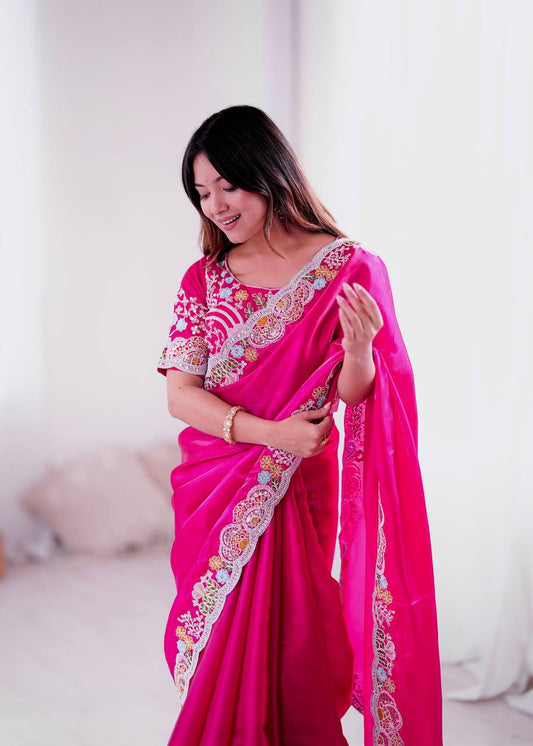 Premium With Heavy Embroidery Saree