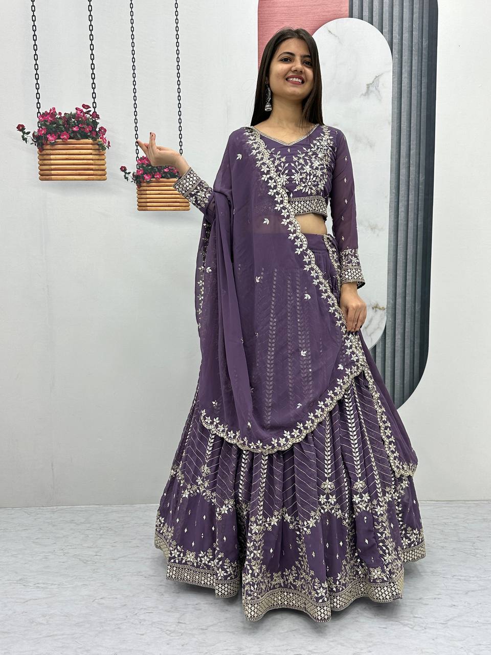 Launching Embroidered Lehenga Choli