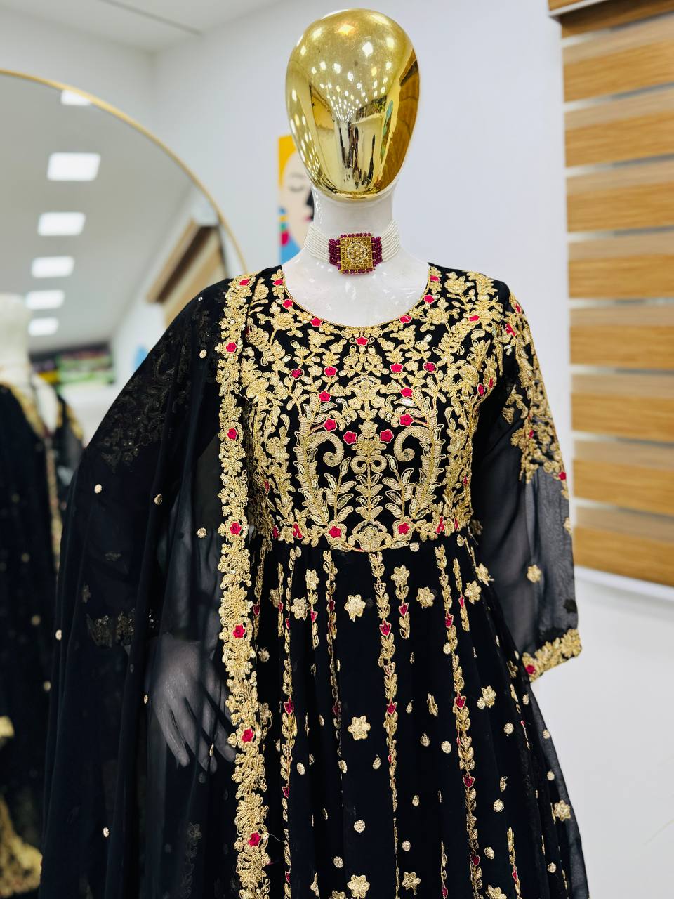 New Designer Party Top Pallazo & Dupatta Set