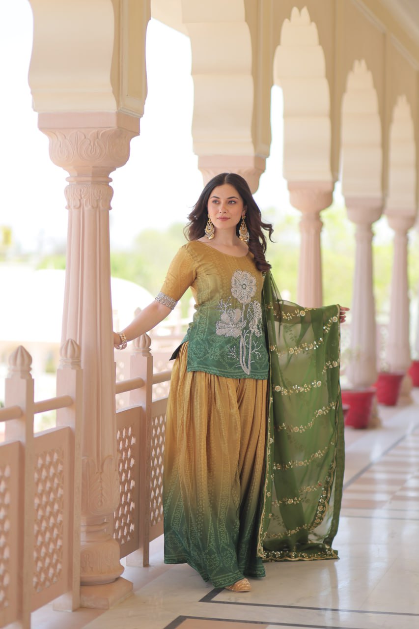 PREMIUM DESIGNER READYMADE TOP SHARARA DUPATTA COLLECTIONS 2025