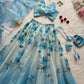 Pure organza silk digital printed lehnga