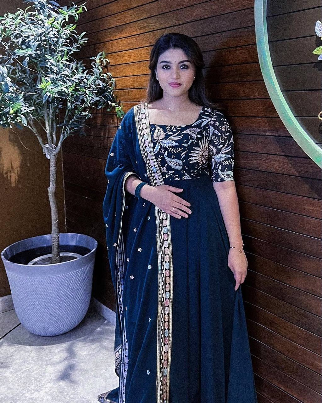 PRESENTING NEW DESIGNER  SEQUINS EMBROIDERED ANARKALI GOWN