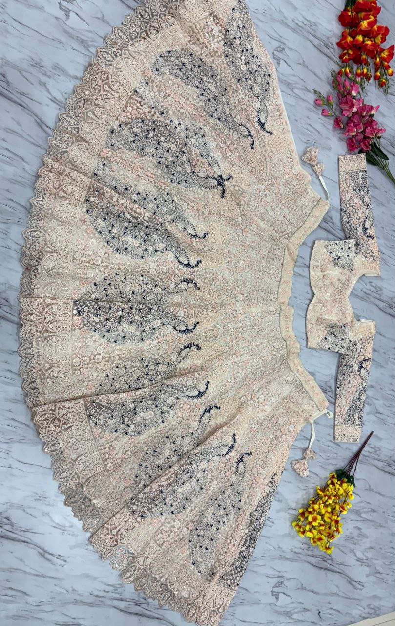 Premium Soft Butterfly Net Lehenga Embellished Lehenga Choli