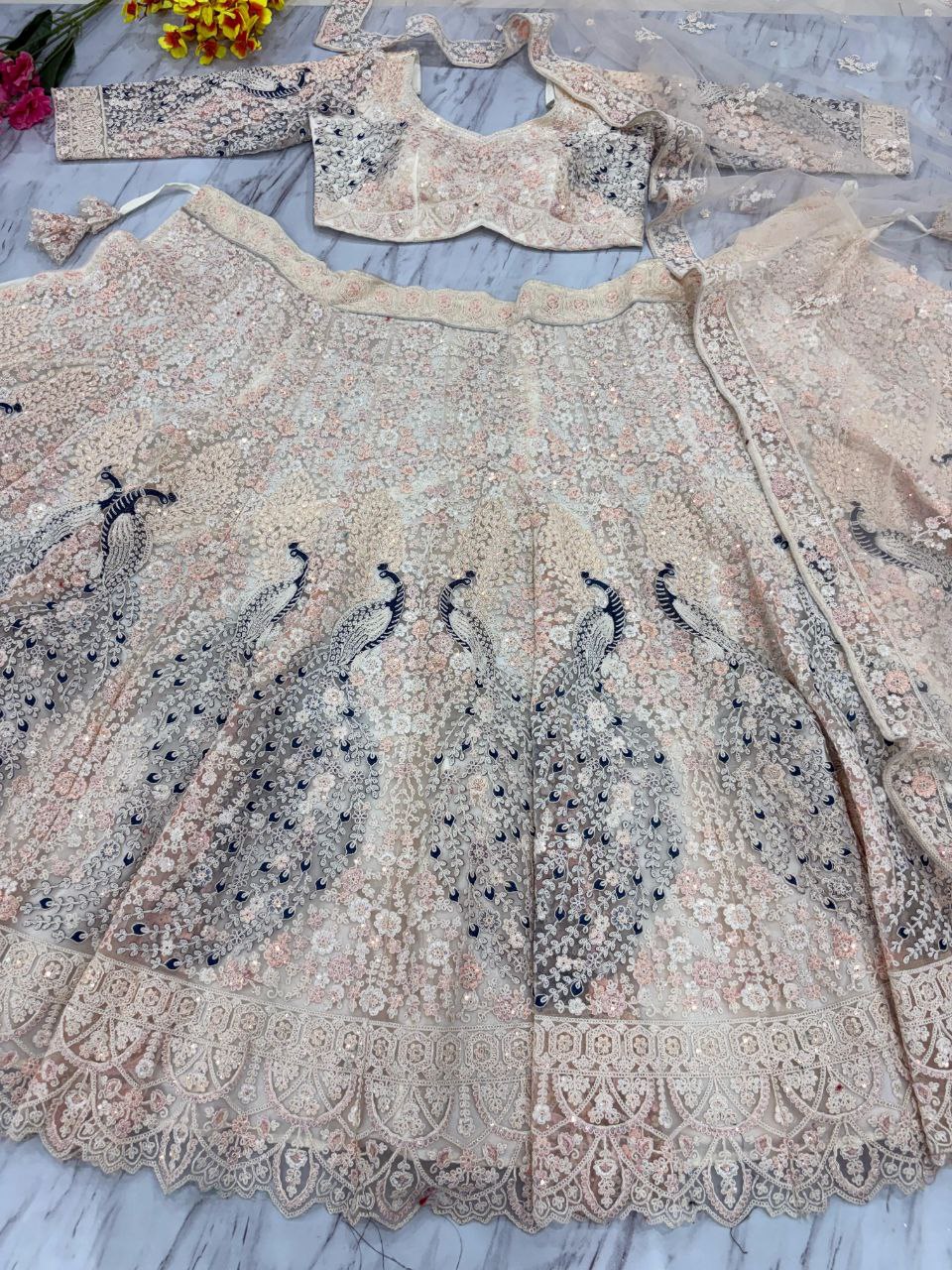 Premium Soft Butterfly Net Lehenga Embellished Lehenga Choli