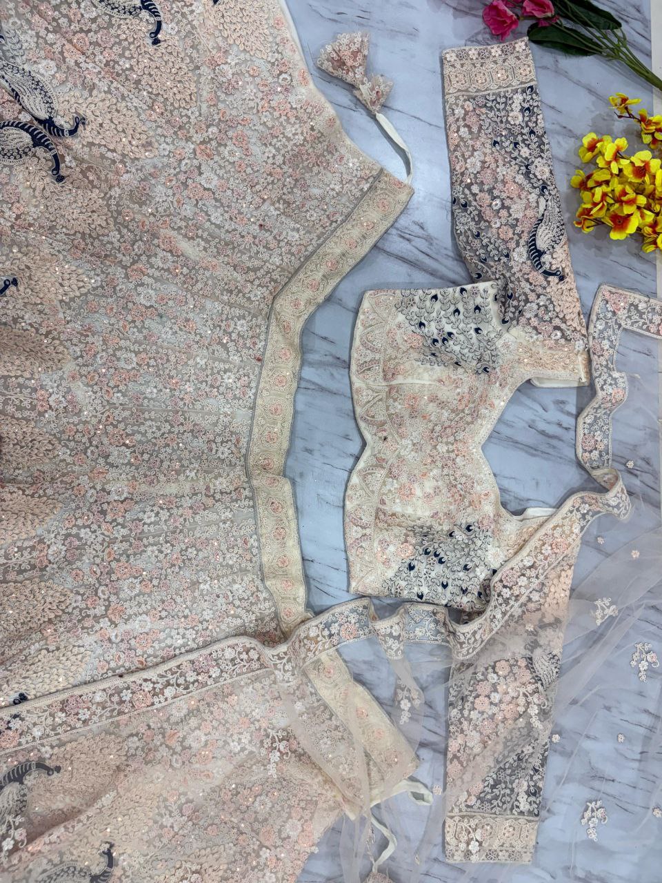 Premium Soft Butterfly Net Lehenga Embellished Lehenga Choli