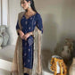 DESIRABLE FANCY FAUX GEORGETTE WITH SEQUENCE EMBROIDERED SUIT