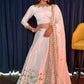 Hochwertiger Lehenga aus Slub-Seide mit Zari- und Paillettenarbeit. Lehenga