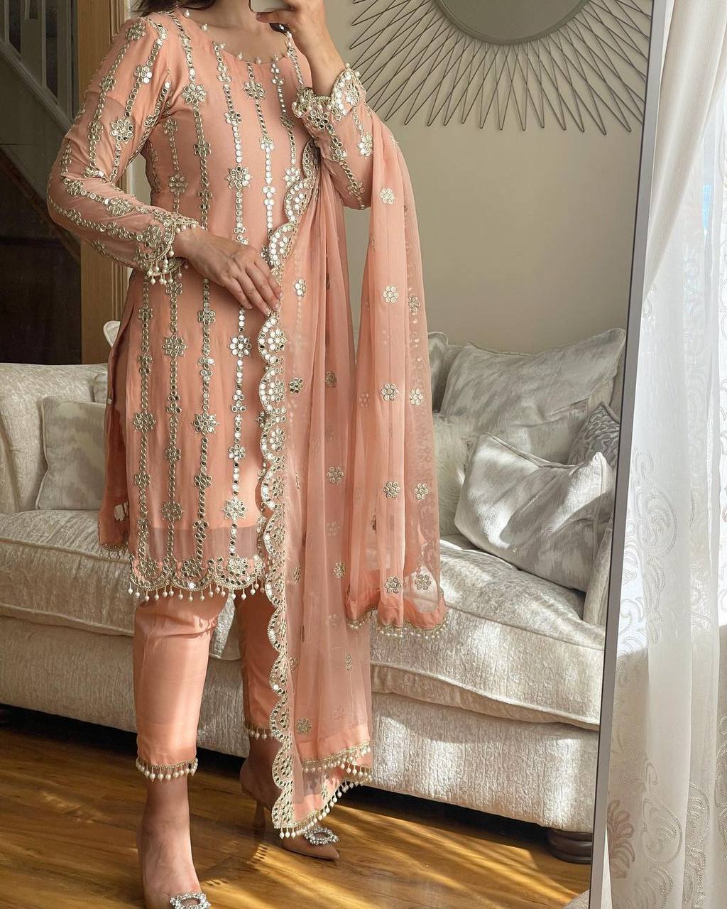 Monsoon Special Presenting New Designer Party Wear Long Pakistani Suit