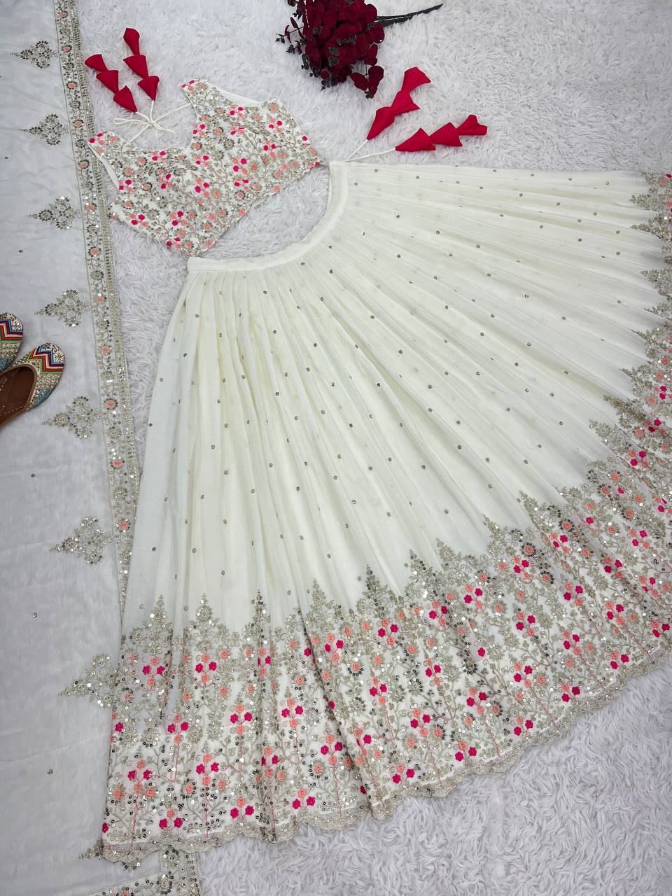 New Wedding Collection Lehenga Choli With Full Heavy Embroidery Sequence Work