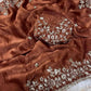 Heavy soft fandy chiffon silk fabric Saree