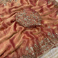 Heavy soft fandy chiffon silk fabric Saree