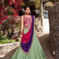 Plain With Sequins and Thread Embroidery Work Belt Lehenga