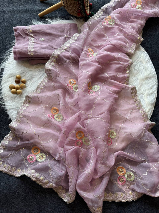 Soft Chiffon crunchy Blend Saree