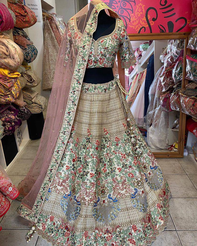 Launching 4 meter flared Fox Georgette Lehenga