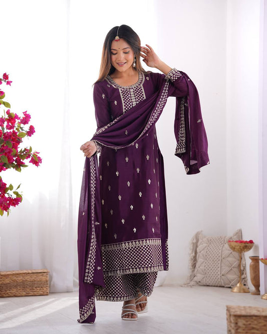 NEW BEAUTIFUL PURE CHINON SILK FABRIC STRAIGHT FIT KURTA