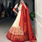 Tussar Silk Printed With Foil Work Lehenga Choli
