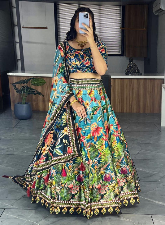 Célébrez le charme de la culture indienne avec ce magnifique ensemble lehenga