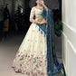 Khadi cotton Sequins And Thread Embroidery Work  Lehenga