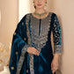 Pure Heavy Viscose Velvet With Heavy Embroidery Coding Sequence Work Suit