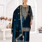 Pure Heavy Viscose Velvet With Heavy Embroidery Coding Sequence Work Suit