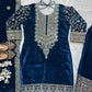 Pure Heavy Viscose Velvet With Heavy Embroidery Coding Sequence Work Suit