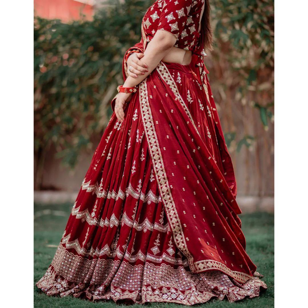 Embroidered Attractive Party Wear Embroidered Georgette Lehenga choli