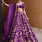 Heavy thai silk lehenga with sequins zari & dori work