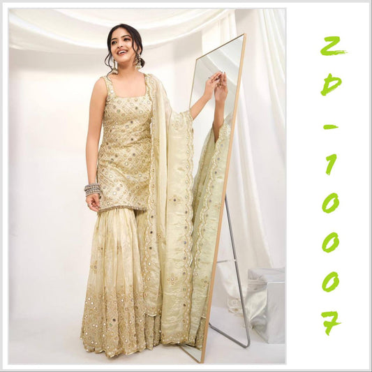 NEUES ĐĚSIGNER PARTY WEAR TOP UND PLAZZO